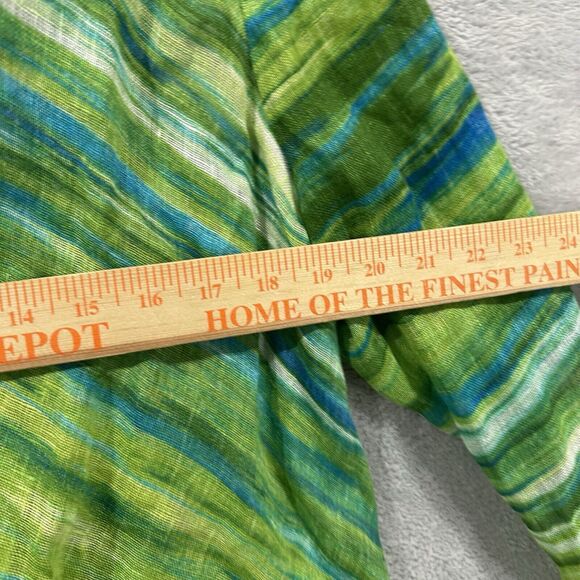 Jones New York Open Front Cardigan Long Sleeve Women M Green Exotic Linen - Picture 5 of 7